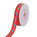 Christmas Grosgrain Ribbon for Gift Wrapping, Xmas Festive Decoration, Bows Making
