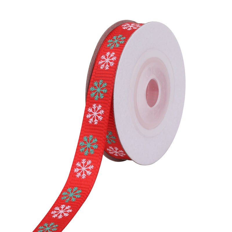 Christmas Grosgrain Ribbon for Gift Wrapping, Xmas Festive Decoration, Bows Making